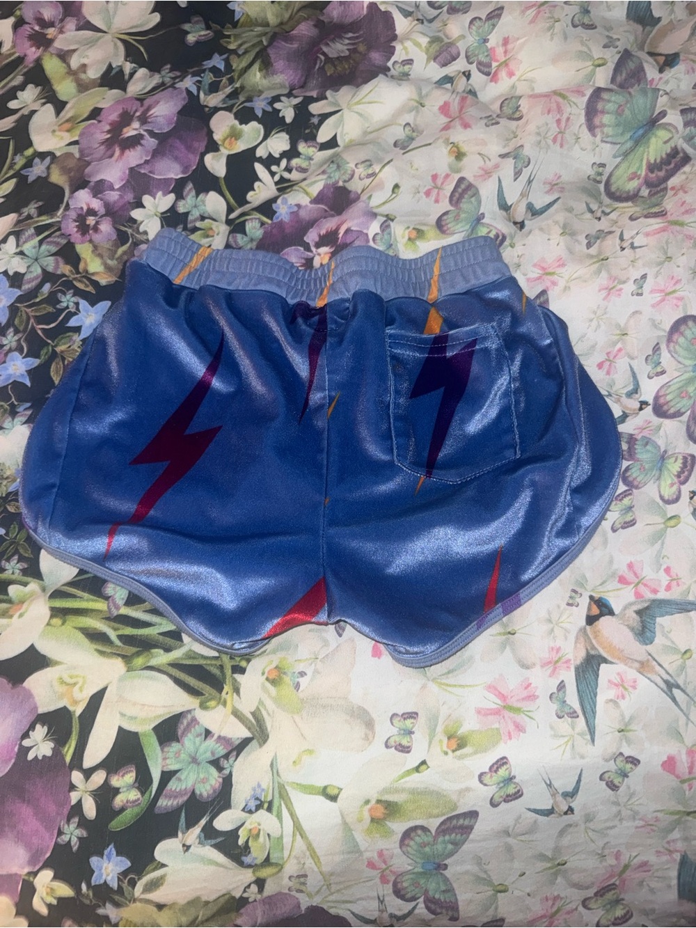 Aviator Nation Sky Blue and Gold Lightning Shorts - Picture 4 of 4